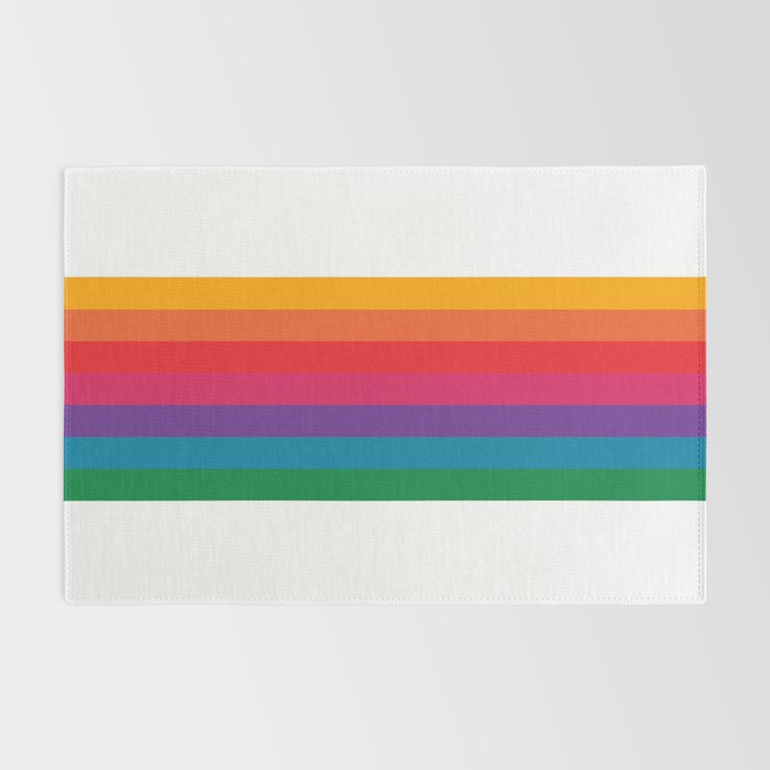 Retro Bright Rainbow - Straight Rug Gallery Image 2
