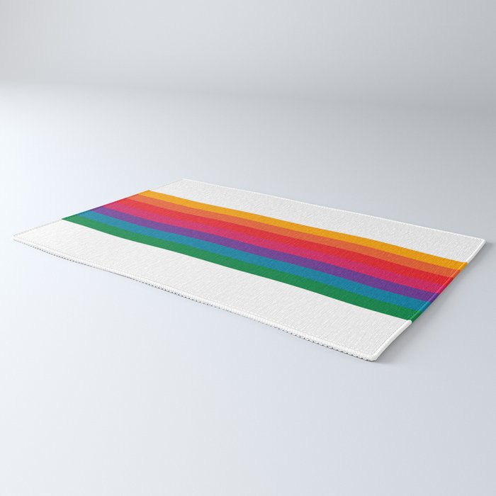 Retro Bright Rainbow - Straight Rug Gallery Image 3