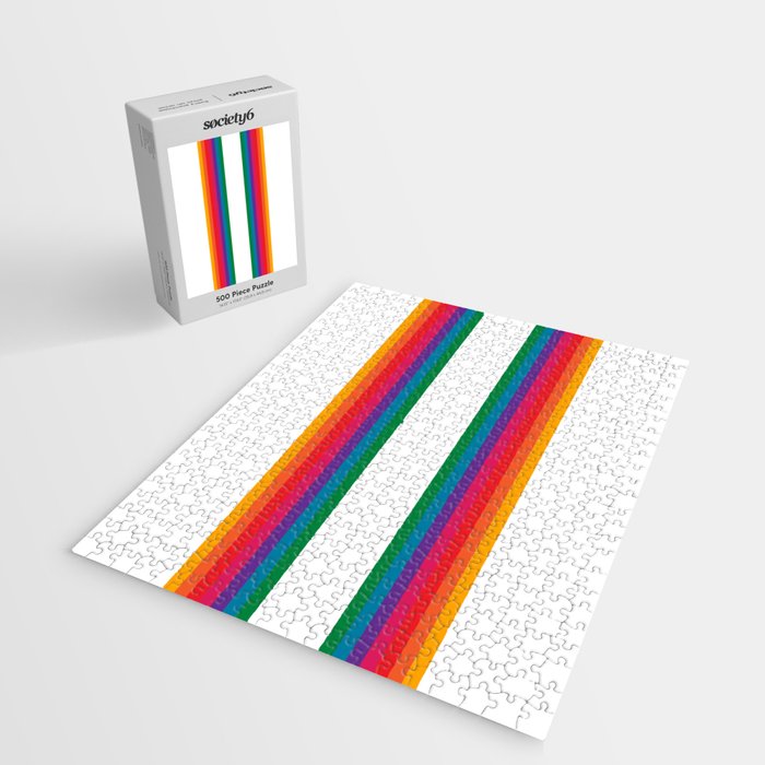Retro Bright Rainbow - Straight Jigsaw Puzzle Gallery Image 2