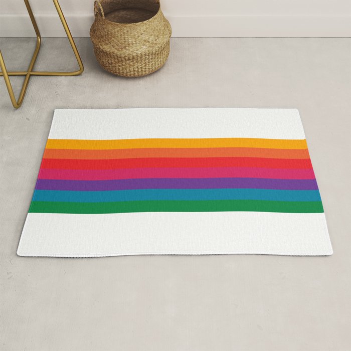Retro Bright Rainbow - Straight Rug Gallery Image 1