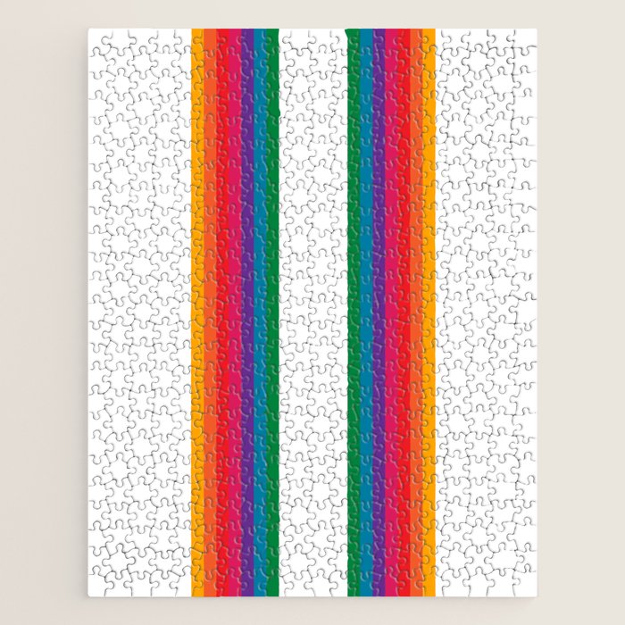 Retro Bright Rainbow - Straight Jigsaw Puzzle Gallery Image 1