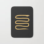 Minimal Snake Black and Gold Bath Mat Gallery Image 1