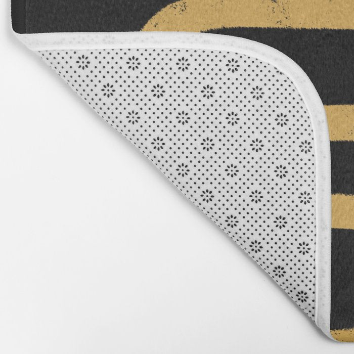 Minimal Snake Black and Gold Bath Mat Gallery Image 2