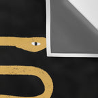 Minimal Snake Black and Gold Wall Tapestry Gallery Image 3