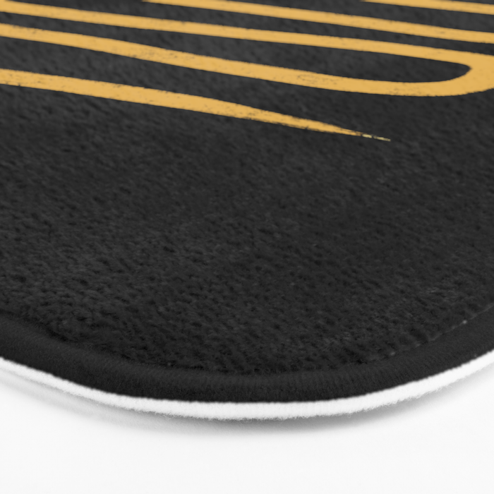 Minimal Snake Black and Gold Bath Mat Gallery Image 3