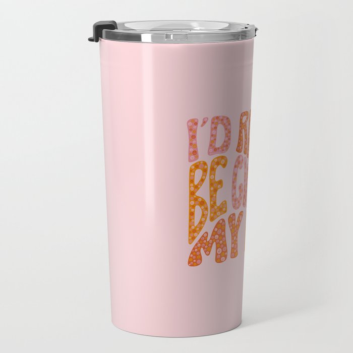 I'd Rather Be Cuddling My Pet Travel Mug Gallery Image 3