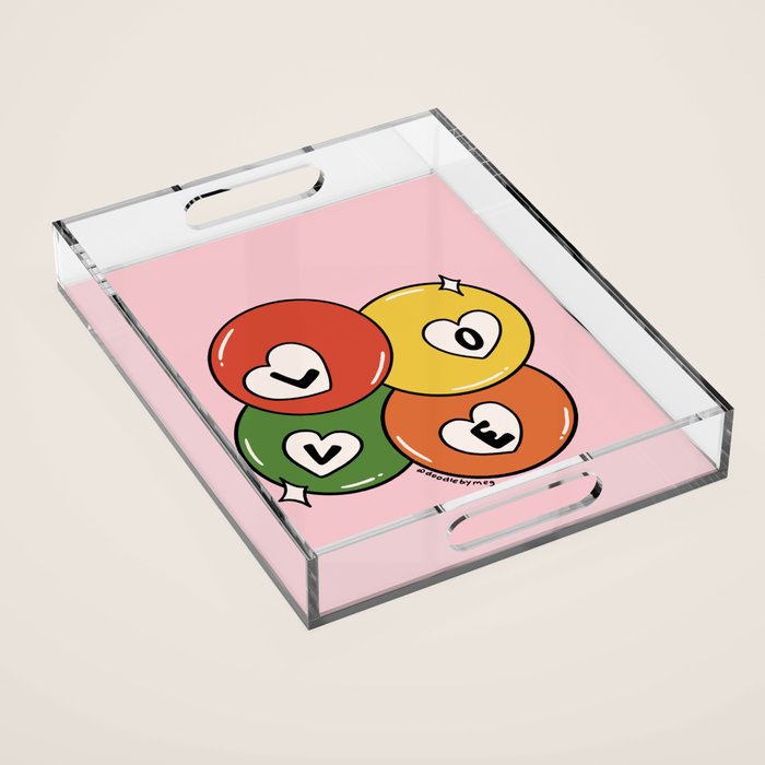 Love Pool Balls Acrylic Tray Gallery Image 1