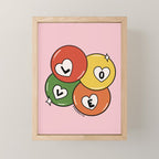 Love Pool Balls Mini Art Print Gallery Image 1