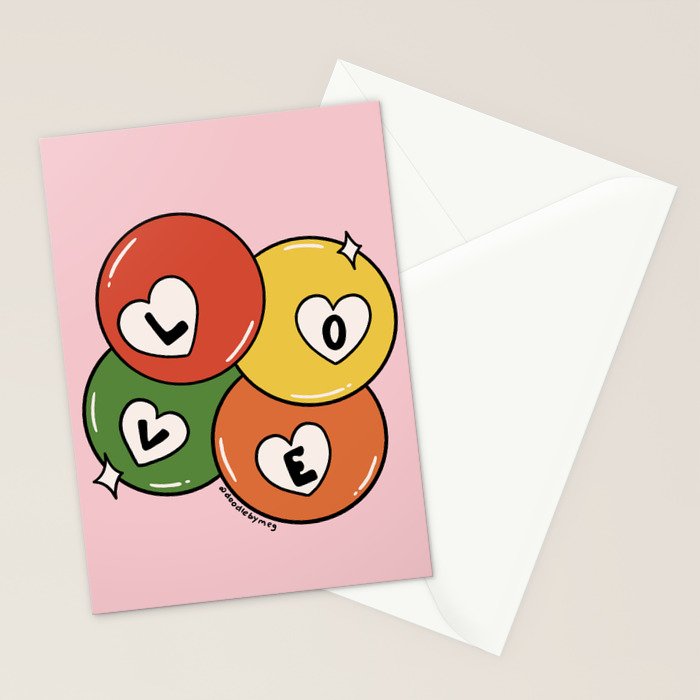 Love Pool Balls Stationery Card Gallery Image 2