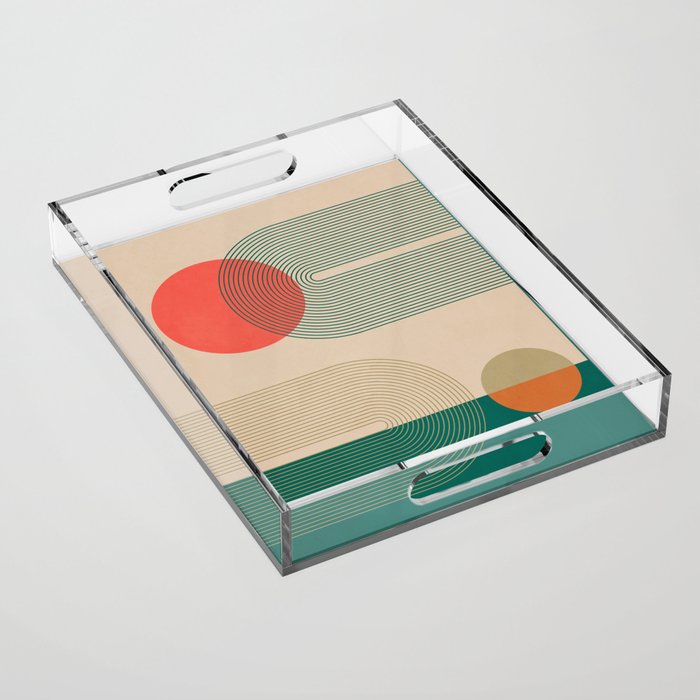 geometric abstract 153 Acrylic Tray Gallery Image 1