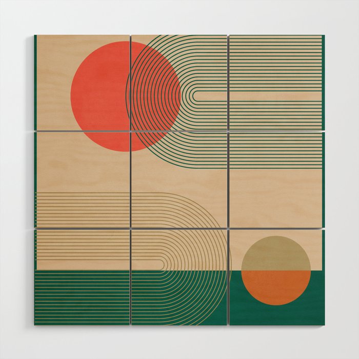 geometric abstract 153 Wood Wall Art Gallery Image 1
