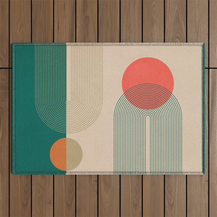 geometric abstract 153 Outdoor Rug Gallery Image 1