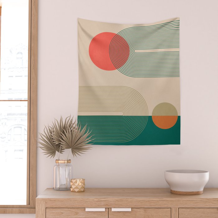 geometric abstract 153 Wall Tapestry Gallery Image 2