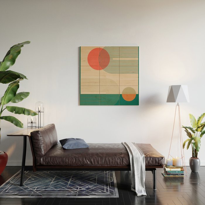 geometric abstract 153 Wood Wall Art Gallery Image 2
