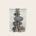 balancing beach pebbles Wall Hanging Gallery Image 1