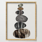 balancing beach pebbles Serving Tray Gallery Image 1