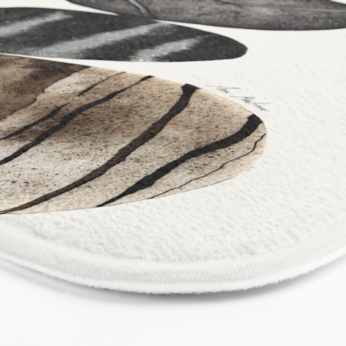 balancing beach pebbles Bath Mat Gallery Image 3