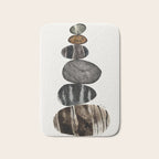 balancing beach pebbles Bath Mat Gallery Image 1