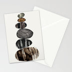 balancing beach pebbles Stationery Card Gallery Image 2