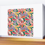 Colorful abstract flower art pattern Wall Mural Gallery Image 2