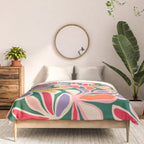 Colorful abstract flower art pattern Comforter Gallery Image 3
