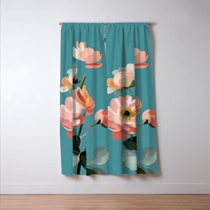 Soft Spring Botanicals Window Curtain Gallery Image 3