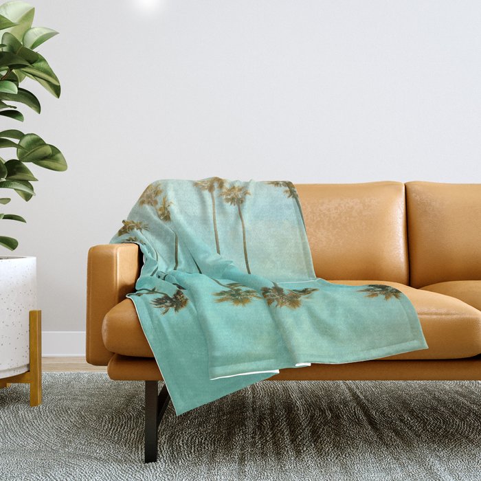 Palm Reflections Throw Blanket Gallery Image 1