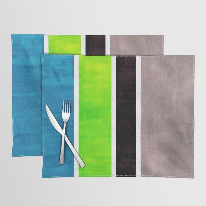 Lime Turquoise Coldfield Placemat Gallery Image 1