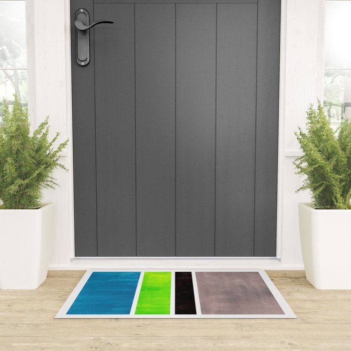 Lime Turquoise Coldfield Welcome Mat Gallery Image 3