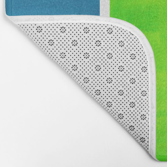 Lime Turquoise Coldfield Bath Mat Gallery Image 2