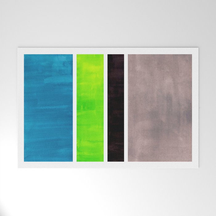 Lime Turquoise Coldfield Welcome Mat Gallery Image 1