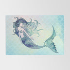 Watercolor Mermaid Rug Gallery Image 2