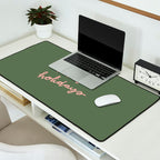 Happy Holidays Green & Pink Desk Mat Gallery Image 2