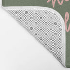 Happy Holidays Green & Pink Bath Mat Gallery Image 2