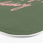 Happy Holidays Green & Pink Bath Mat Gallery Image 3