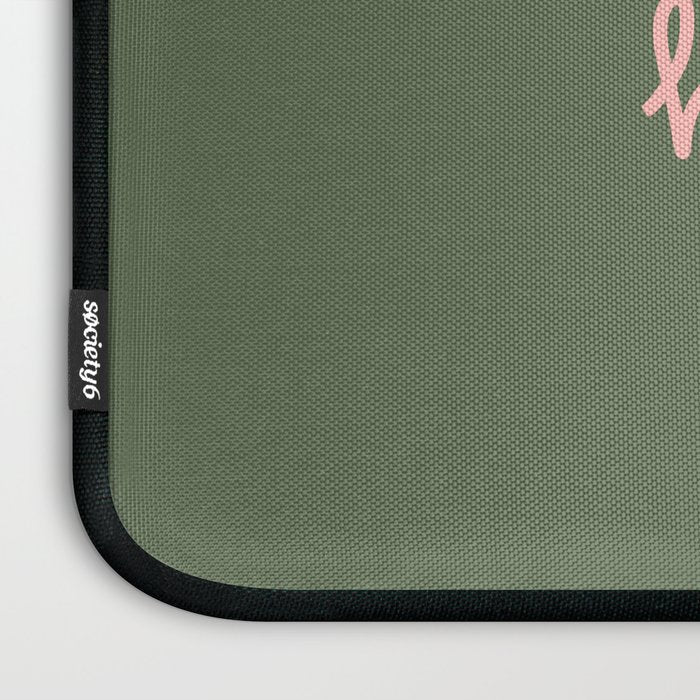 Happy Holidays Green & Pink Laptop Sleeve Gallery Image 3