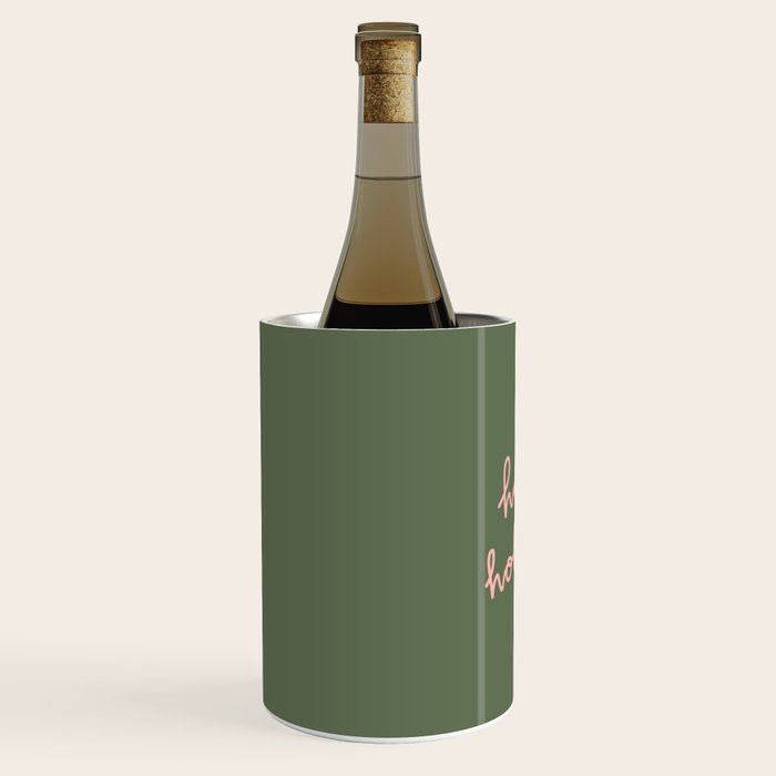 Happy Holidays Green & Pink Wine Chiller Gallery Image 2