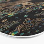 Tree of life -Yggdrasil Golden and Marble ornament Bath Mat Gallery Image 3