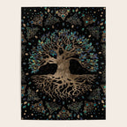 Tree of life -Yggdrasil Golden and Marble ornament Poster Gallery Image 4