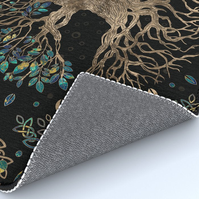Tree of life -Yggdrasil Golden and Marble ornament Rug Gallery Image 4