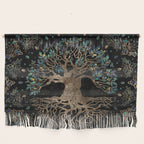 Tree of life -Yggdrasil Golden and Marble ornament Wall Hanging Gallery Image 1