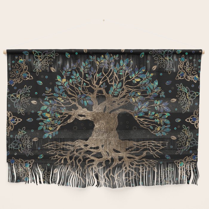 Tree of life -Yggdrasil Golden and Marble ornament Wall Hanging Gallery Image 1