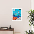 Wheelie - roger decoster bmx, bikes, bike, bicycle art print, cycling, sports art print Poster Gallery Image 2
