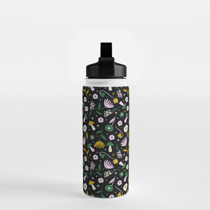 Magic Mushroom Forest Pattern Water Bottle Gallery Image 2