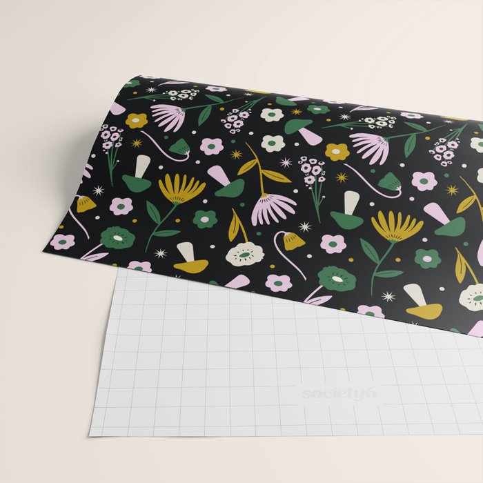 Magic Mushroom Forest Pattern Wrapping Paper Gallery Image 2