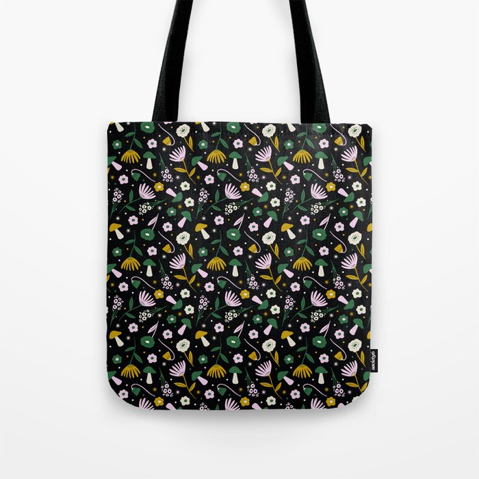 Magic Mushroom Forest Pattern Tote Bag Gallery Image 1