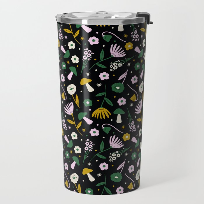 Magic Mushroom Forest Pattern Travel Mug Gallery Image 2