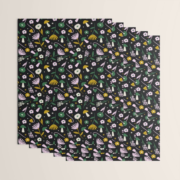 Magic Mushroom Forest Pattern Wrapping Paper Gallery Image 3