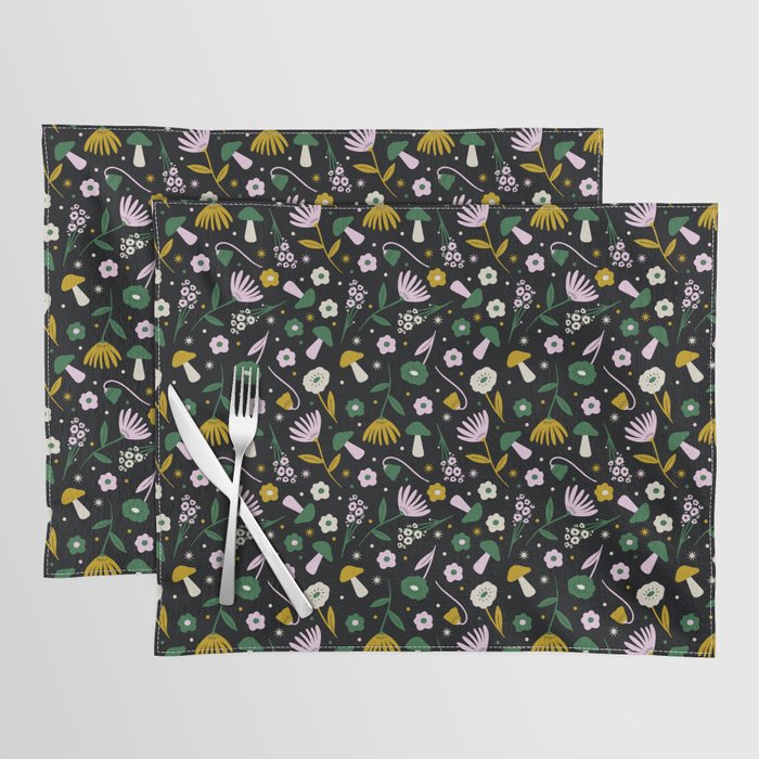 Magic Mushroom Forest Pattern Placemat Gallery Image 1