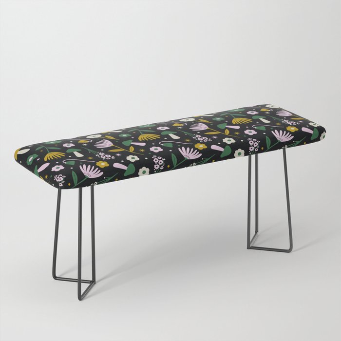 Magic Mushroom Forest Pattern Bench Gallery Image 1